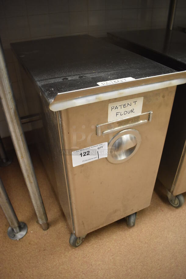Win-holt Stainless Steel Commercial Ingredient Bin w/ Lid on Commercial Casters. 15.5x27.5x27.5. (Restaurant Kitchen) - Image 2 of 4