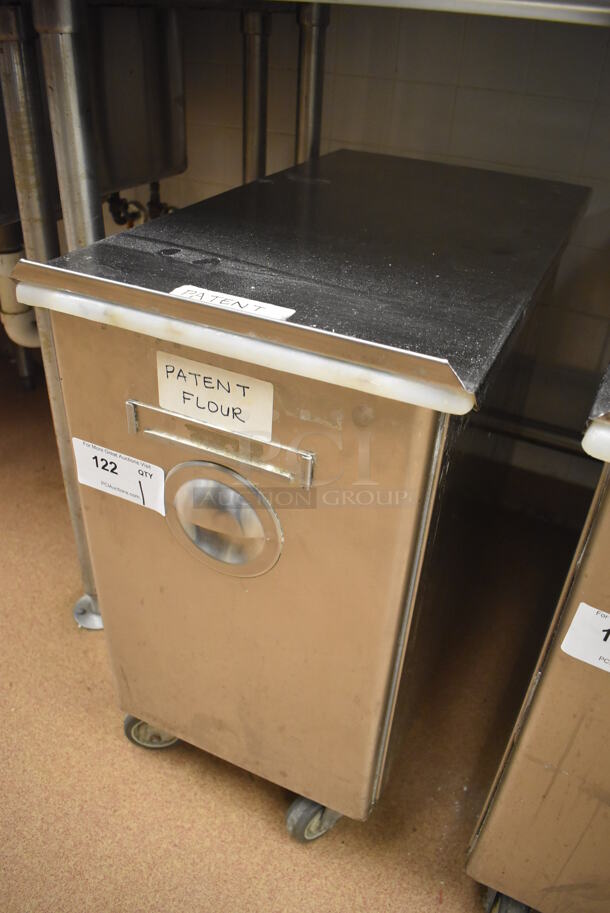 Win-holt Stainless Steel Commercial Ingredient Bin w/ Lid on Commercial Casters. 15.5x27.5x27.5. (Restaurant Kitchen) - Image 3 of 4