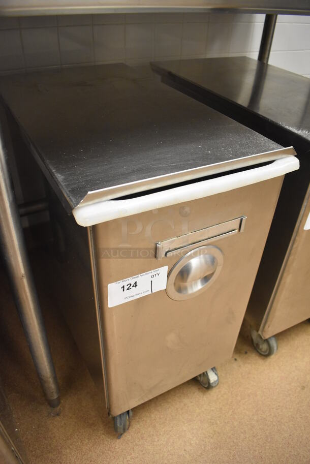Win-holt Stainless Steel Commercial Ingredient Bin w/ Lid on Commercial Casters. 15.5x27.5x27.5. (Restaurant Kitchen) - Image 2 of 4