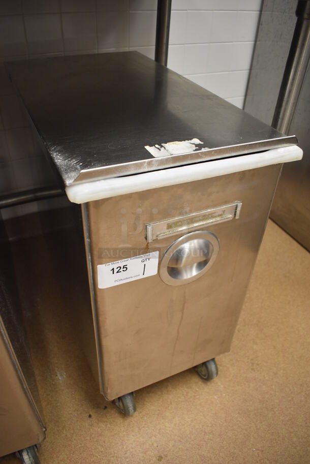 Win-holt Stainless Steel Commercial Ingredient Bin w/ Lid on Commercial Casters. 15.5x27.5x27.5. (Restaurant Kitchen) - Image 2 of 4