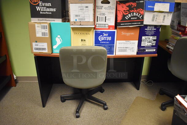 ALL ONE MONEY! Room Lot of Various Items Including Desk, Filing Cabinet and Chairs. Does Not Include Bookshelves on Left Side Wall. BUYER MUST REMOVE. (Offices - Hallway by Facilities Closet) - Image 2 of 6