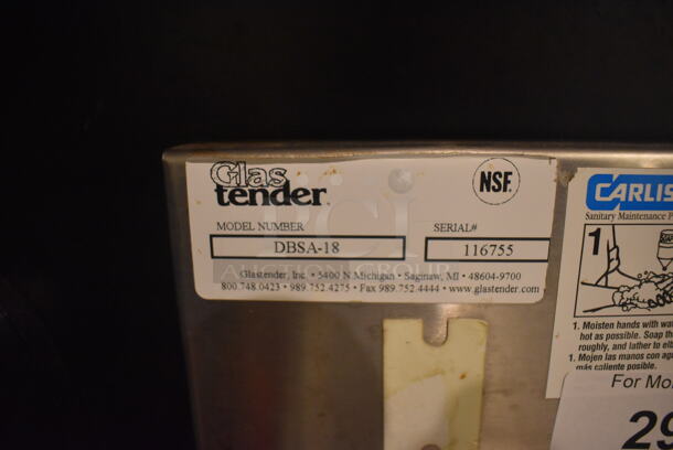 Glastender DBSA-18 Stainless Steel Commercial Single Bay Sink w/ Faucet and Handles. BUYER MUST REMOVE. 18x19x36. (Dining Room) - Image 4 of 5