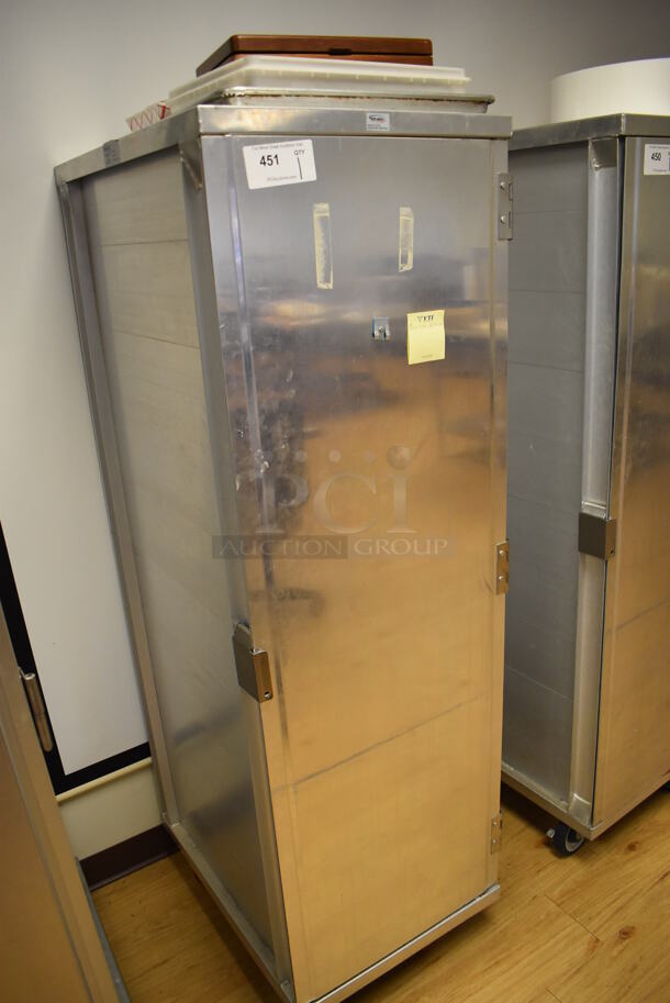 Metal Commercial Enclosed Pan Transport Rack w/ Contents on Commercial Casters. 20.5x28x66. (Computer Demo Lab 2) - Image 2 of 5