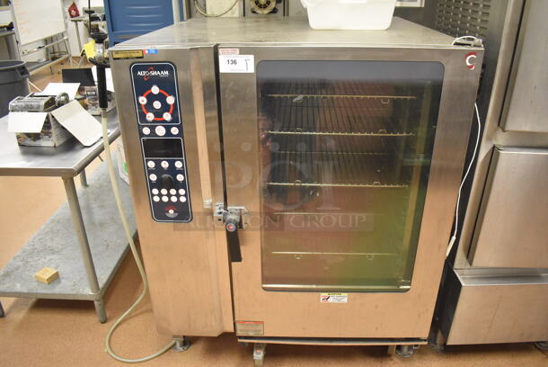 Alto Shaam 12.20 ML Stainless Steel Commercial Electric Powered Roll In Rack Combi Convection Oven w/ Rack. 208-240 Volts, 3 Phase. 43.5x48.5x54.5. Tested and Working! (Restaurant Kitchen) - Image 1 of 6