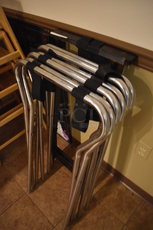 4 Various Serving Tray Stands; 3 Metal and 1 Wood Pattern. Includes 20x16x31. 4 Times Your Bid! (Dining Room) - Image 2 of 5
