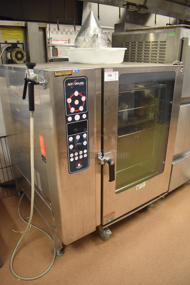 Alto Shaam 12.20 ML Stainless Steel Commercial Electric Powered Roll In Rack Combi Convection Oven w/ Rack. 208-240 Volts, 3 Phase. 43.5x48.5x54.5. Tested and Working! (Restaurant Kitchen) - Image 2 of 6
