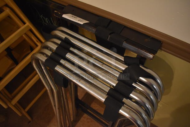 4 Various Serving Tray Stands; 3 Metal and 1 Wood Pattern. Includes 20x16x31. 4 Times Your Bid! (Dining Room) - Image 3 of 5