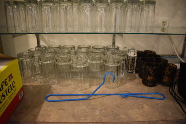 ALL ONE MONEY! Lot of Various Glasses on Shelves. Does Not Include Shelves. BUYER MUST REMOVE. (Dining Room) - Image 5 of 6