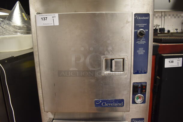 Cleveland Stainless Steel Commercial 2 Deck Steam Cabinet. 24x37.5x65.5. Tested and Working! (Restaurant Kitchen) - Image 4 of 9