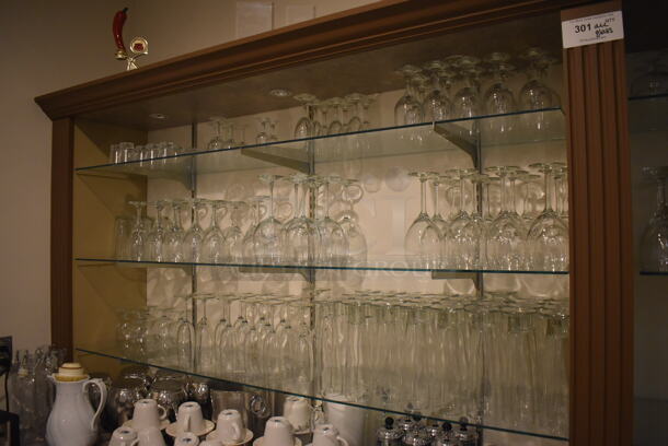 ALL ONE MONEY! Lot of Various Glasses on Shelves. Does Not Include Shelves. BUYER MUST REMOVE. (Dining Room) - Image 6 of 6