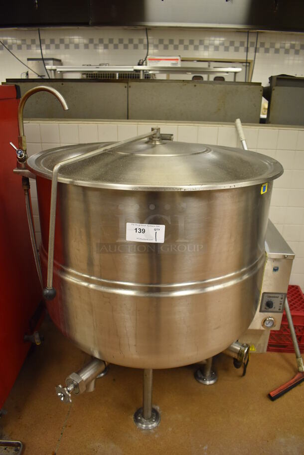 Cleveland Stainless Steel Commercial Floor Style Steam Kettle. 40x35x55. Tested and Working! (Restaurant Kitchen)