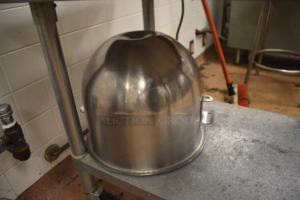 Hobart A200 Metal Commercial Countertop 20 Quart Planetary Dough Mixer w/ 2 Metal Mixing Bowls, Bowl Guard and Paddle Attachment on Stainless Steel Equipment Stand on Commercial Casters. 115 Volts, 1 Phase. 16x23x30, 24x30x29. Tested and Working! Metal Commercial Gas Powered Single Door Smoker on Commercial Casters. BUYER MUST REMOVE. 22x30x56. Tested and Working! (Restaurant Kitchen) - Image 7 of 8