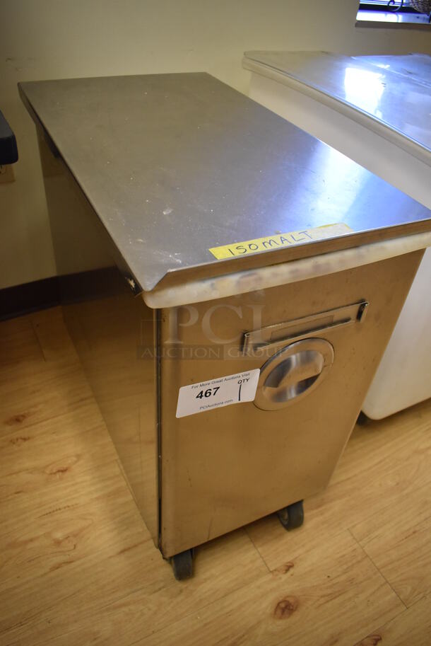Win-holt Stainless Steel Commercial Ingredient Bin w/ Lid on Commercial Casters. 15.5x27.5x27.5. (Computer Demo Lab 2) - Image 4 of 4