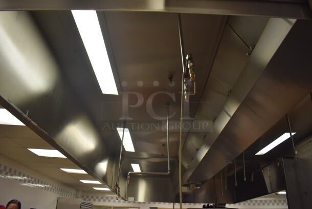 LATE MODEL! 21' Vent Master Stainless Steel Commercial Grease Hood w/ 3 Ansul Fire Suppression Boxes. BUYER MUST REMOVE. 256x120x26. (Restaurant Kitchen) - Image 5 of 11