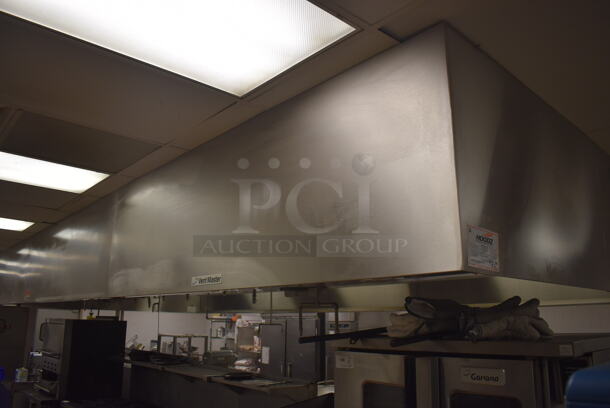 LATE MODEL! 21' Vent Master Stainless Steel Commercial Grease Hood w/ 3 Ansul Fire Suppression Boxes. BUYER MUST REMOVE. 256x120x26. (Restaurant Kitchen) - Image 7 of 11