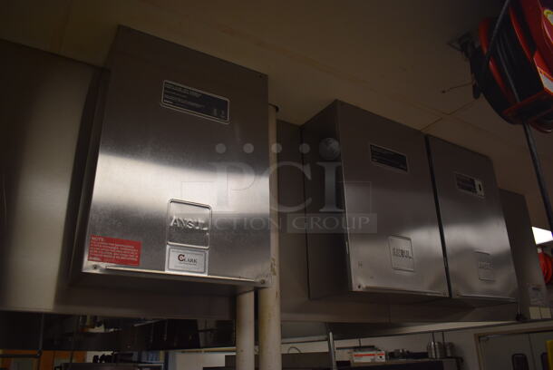 LATE MODEL! 21' Vent Master Stainless Steel Commercial Grease Hood w/ 3 Ansul Fire Suppression Boxes. BUYER MUST REMOVE. 256x120x26. (Restaurant Kitchen) - Image 11 of 11