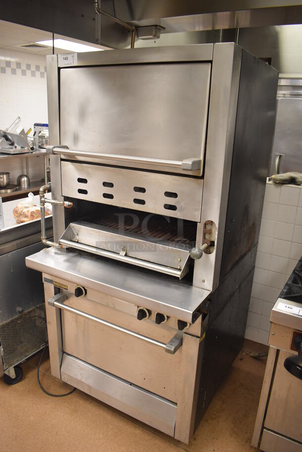 Garland LM100XL Stainless Steel Commercial Floor Style Natural Gas Powered Upright Vertical Broiler. BUYER MUST REMOVE. 34x38x72. (Restaurant Kitchen) - Image 3 of 8