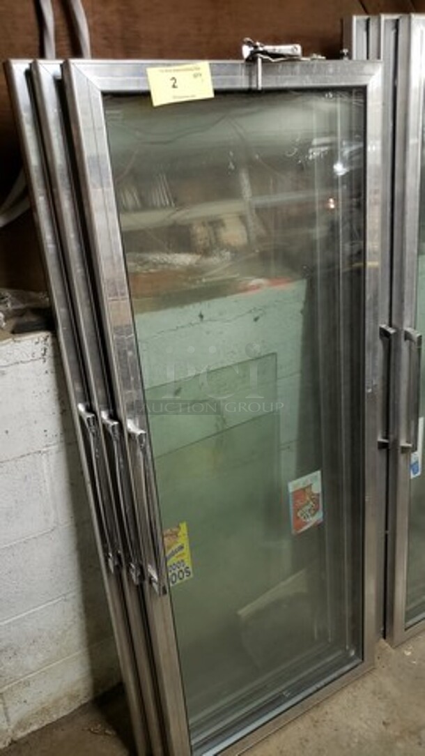 Lot of 3 glass doors for Merchandisers 