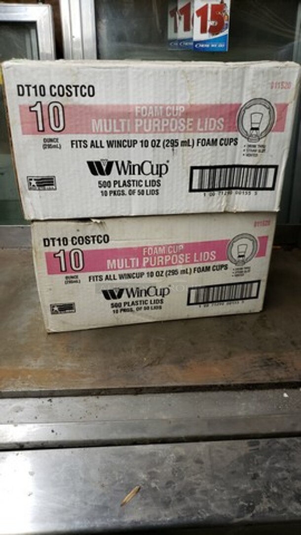 2 Boxes of Foam Cup Multipurpose lids