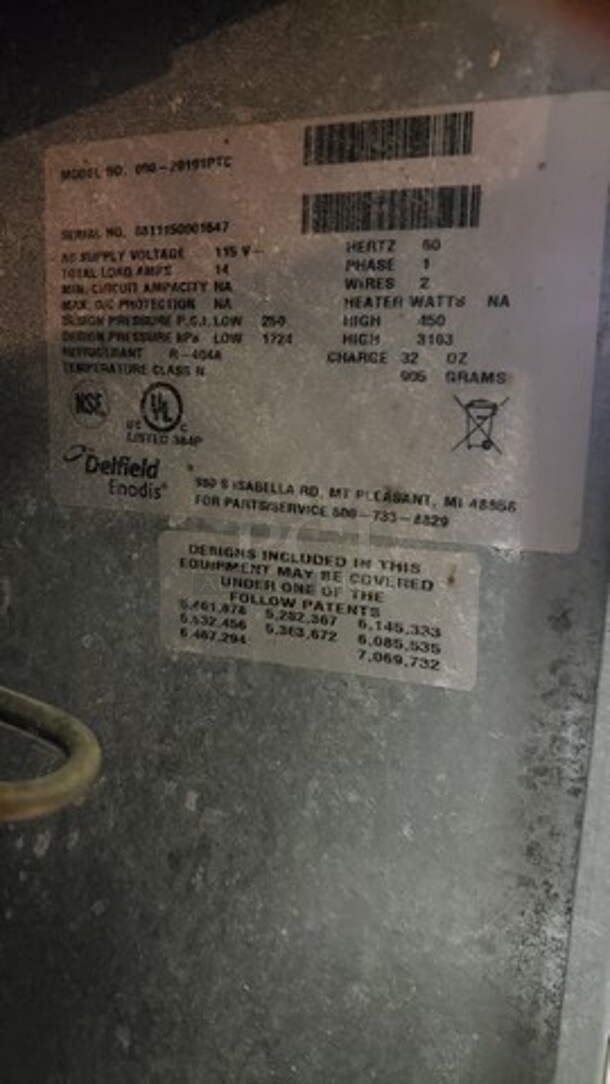 Delfield model 000-2019PTC 3-Door Refrigerated Pizza Prep on Casters - Image 11 of 11