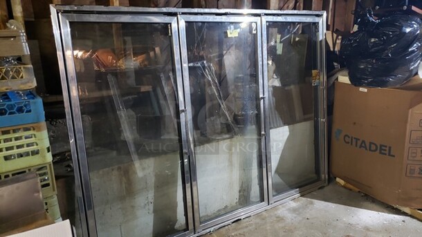 3 Section Glass Doors for Walk-in Cooler - Image 1 of 1