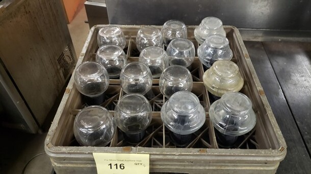 Lot of 16 Miscellaneous Glass Hottles no lids - Image 2 of 2