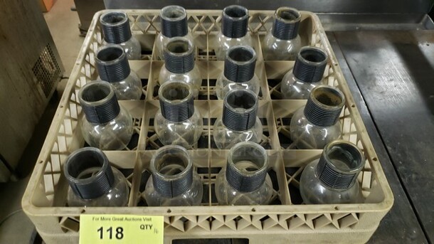 Lot of 16 Glass Hottles no lids - Image 2 of 2