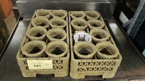 One lot of two Flatware Baskets and 16 Flatware Holders - Image 1 of 1