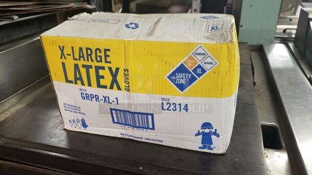 1 Box of X-Large Latex Gloves
