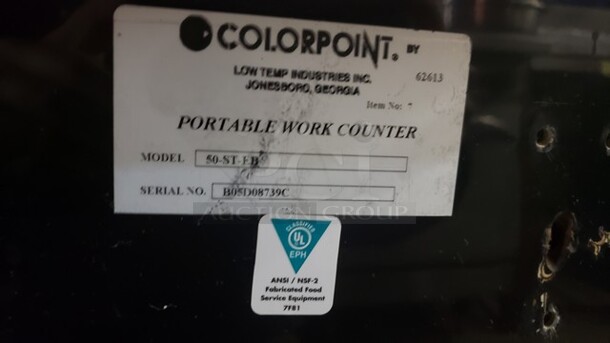Colorpoint Portable Work Counter on casters! Model 50-ST-EB - Image 2 of 2