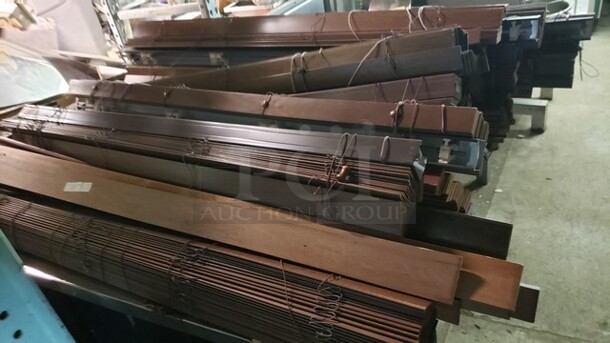 One lot of Faux Wood Window Blinds! Ranging from 48", 51", 51.5", and 52" - Image 2 of 3