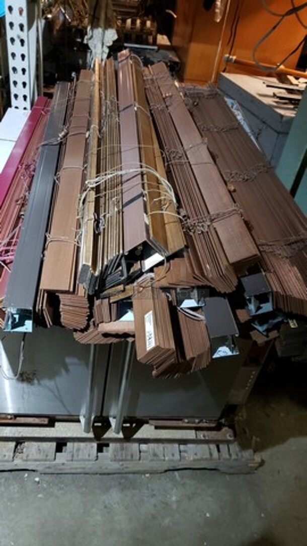 One lot of Faux Wood Window Blinds! Ranging from 48", 51", 51.5", and 52" - Image 3 of 3