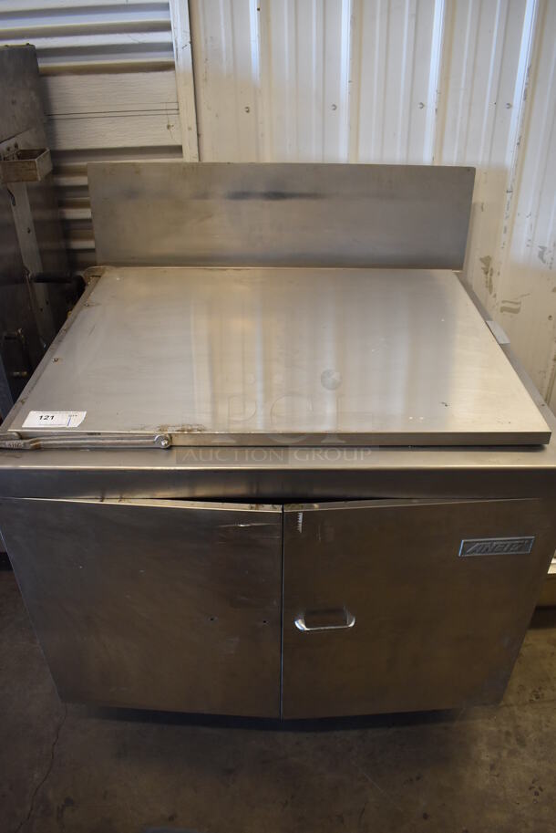 Anets Stainless Steel Commercial Floor Style Natural Gas Powered Donut Fryer. 40x35x44
