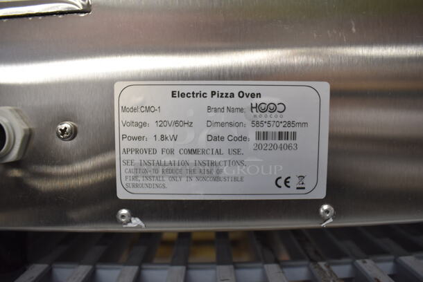 BRAND NEW! CMO-1 Stainless Steel Commercial Single Deck Electric Powered Pizza Oven. 120 Volts, 1 Phase. 23x20x11 - Image 5 of 5