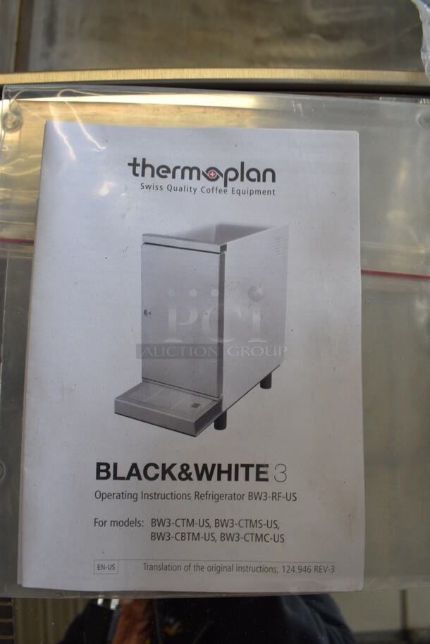 LIKE NEW! Thermoplan BW-3CTMS-US Black & White 3 Stainless Steel Commercial Countertop High Performing Fully Automatic Coffee Machine w/ BW3-RF-US Refrigerator. Unit Has Only Been Used a Few Times! 31x24x31 - Image 7 of 10