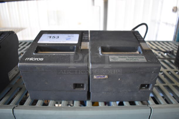 2 Epson M129H Receipt Printers. 6x8x6. 2 Times Your Bid!