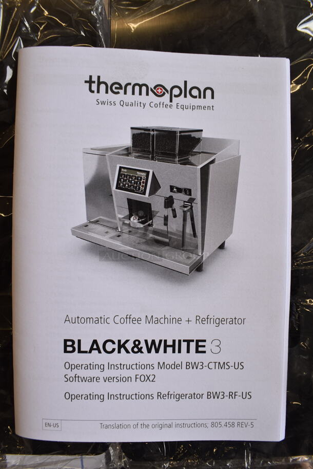 LIKE NEW! Thermoplan BW-3CTMS-US Black & White 3 Stainless Steel Commercial Countertop High Performing Fully Automatic Coffee Machine w/ BW3-RF-US Refrigerator. Unit Has Only Been Used a Few Times! 31x24x31 - Image 10 of 10