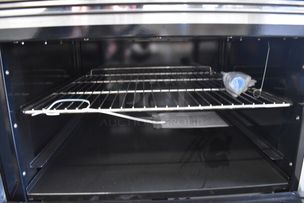 BRAND NEW SCRATCH AND DENT! Cook Rite ATO-24G6B(NG) Stainless Steel Commercial Natural Gas Powered Flat Top Griddle w/ 6 Burner Range, 2 Ovens, Over Shelf and Back Splash. 60x31x57 - Image 7 of 11