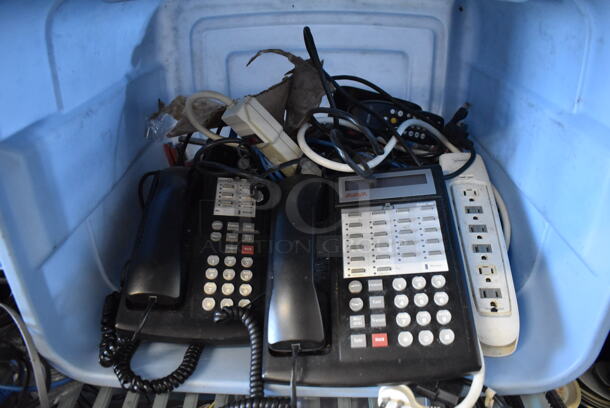 ALL ONE MONEY! Tier Lot of Various Items Including 2 Corded Telephones and Various Wires - Image 2 of 4