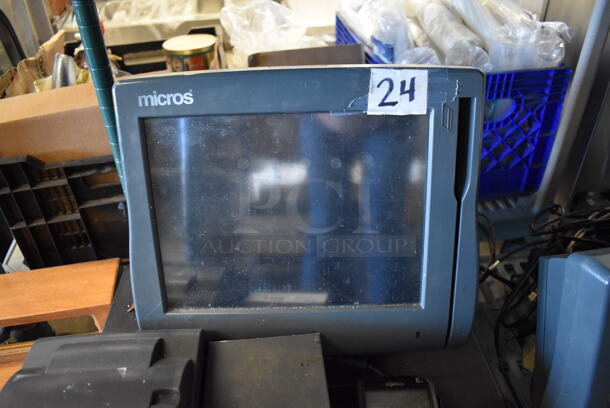 Micros 15" POS Monitor w/ Epson M188B Receipt Printer, Powervar Power Conditioner, Ingenico iPP320 Credit Card Reader and Metal Cash Drawer - Image 3 of 6
