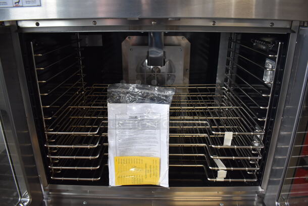 BRAND NEW SCRATCH AND DENT! Vulcan VC4GD-21D150K Stainless Steel Commercial Propane Gas Powered Full Size Convection Oven w/ View Through Doors, Metal Oven Racks and Thermostatic Controls. 50,000 BTU. 40x31x32 - Image 5 of 9