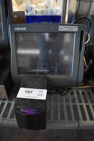 Micros 15" POS Monitor w/ Powervar Power Conditioner