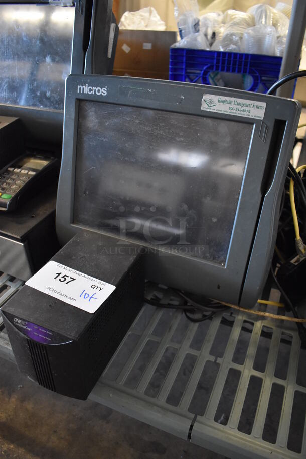 Micros 15" POS Monitor w/ Powervar Power Conditioner - Image 2 of 4