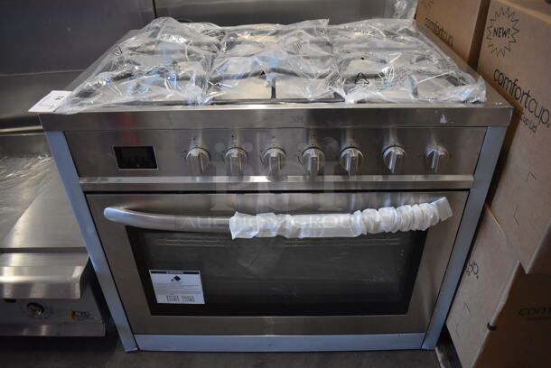 BRAND NEW SCRATCH AND DENT! KoolMore Stainless Steel Commercial Gas Powered 5 Burner Range w/ Oven. 36x24x31
