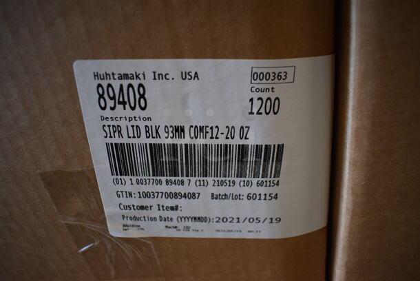 PALLET LOT OF 16 BRAND NEW IN BOX! ComfortCup 89408 Black Plastic Lids and Southern Champion Tray Boxes. 16 Times Your Bid! - Image 4 of 6