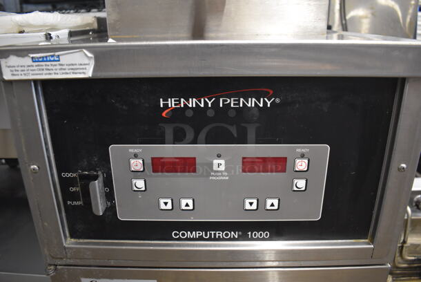 2018 Henny Penny 600 Stainless Steel Commercial Floor Style Natural Gas Powered Pressure Fryer on Commercial Casters. 80,000 BTU. 18x39x48 - Image 7 of 10