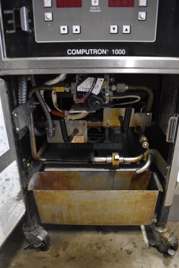 2018 Henny Penny 600 Stainless Steel Commercial Floor Style Natural Gas Powered Pressure Fryer on Commercial Casters. 80,000 BTU. 18x39x48 - Image 8 of 10