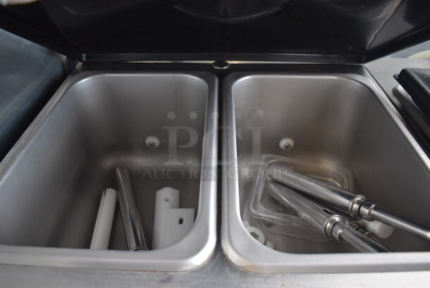 2011 Electro Freeze SL500-132 Stainless Steel Commercial Floor Style Water Cooled 2 Flavor w/ Twist Soft Serve Ice Cream Machine on Commercial Casters. 208-230 Volts, 3 Phase. 22x32x60 - Image 6 of 9