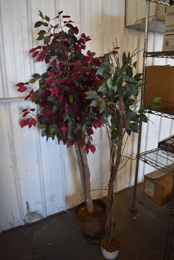 2 Various Fake Plants. Includes 20x20x70. 2 Times Your Bid!