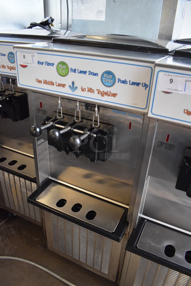 2011 Electro Freeze SL500-132 Stainless Steel Commercial Floor Style Water Cooled 2 Flavor w/ Twist Soft Serve Ice Cream Machine on Commercial Casters. 208-230 Volts, 3 Phase. 22x32x60 - Image 2 of 8